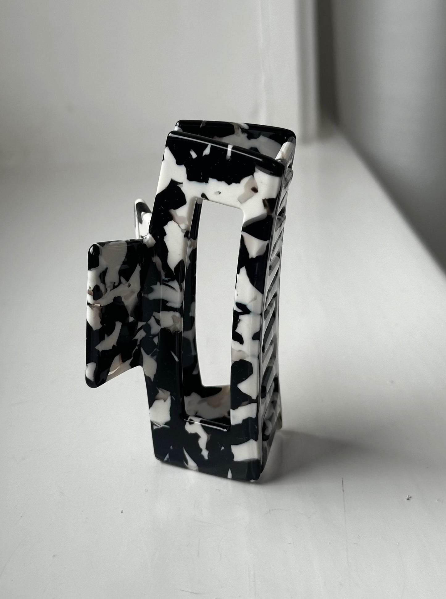 black white