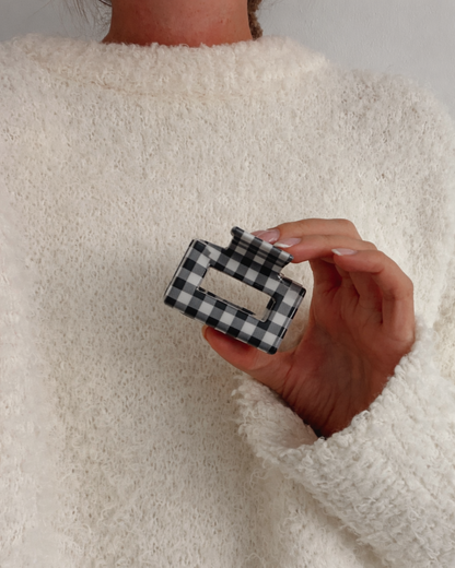 JOSEFIN CLIP in brown gingham