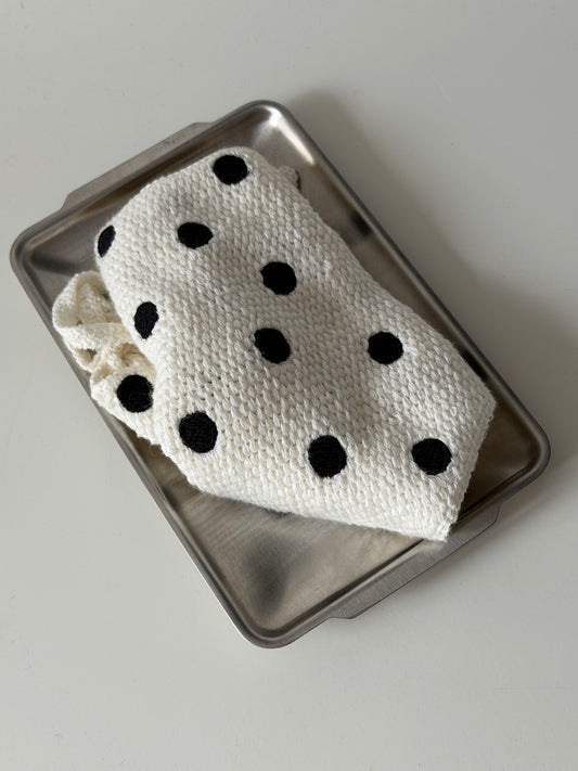 knitted polka dots