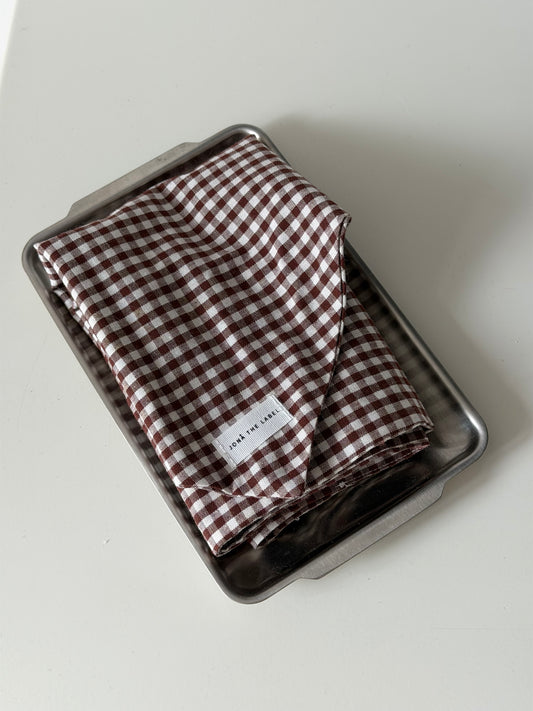 brown gingham