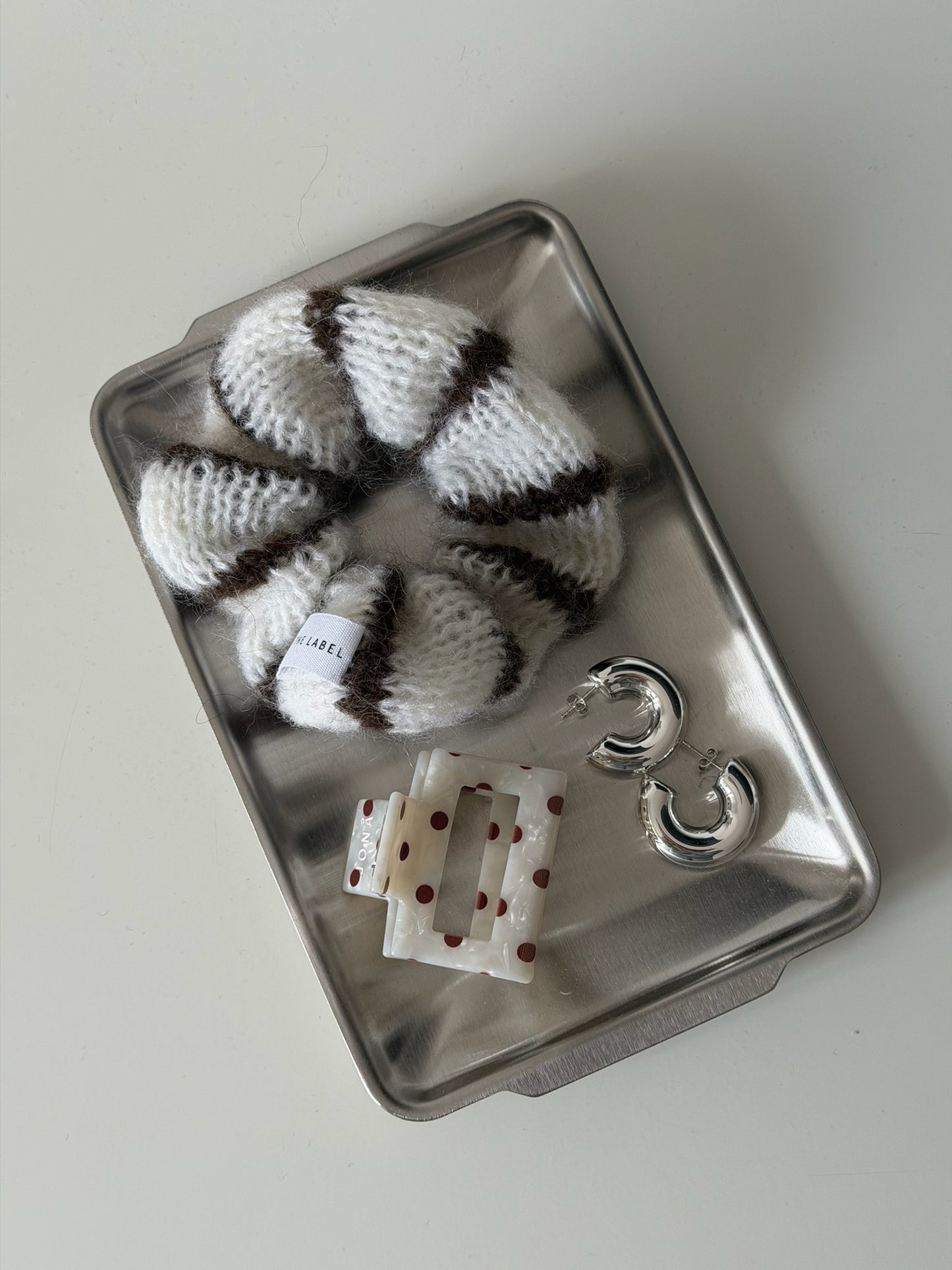 KNITTED SCRUNCHIE coffee cream