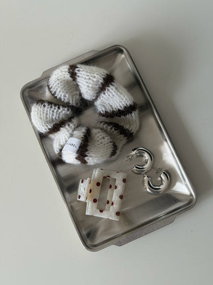 KNITTED SCRUNCHIE coffee cream