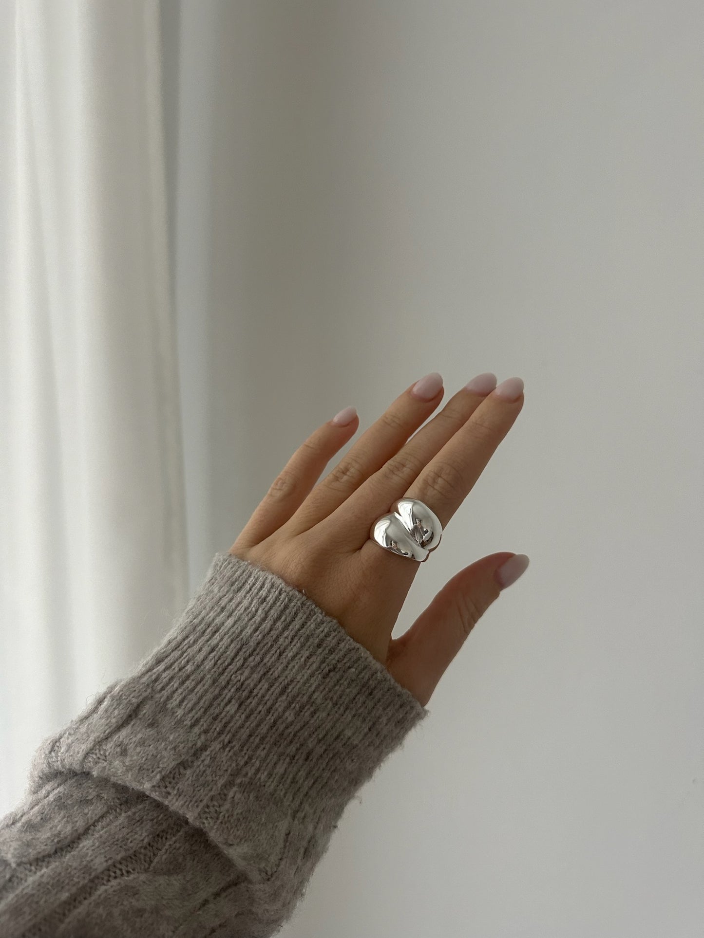 sculpt silver ring