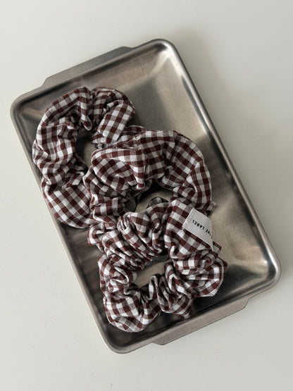 brown gingham