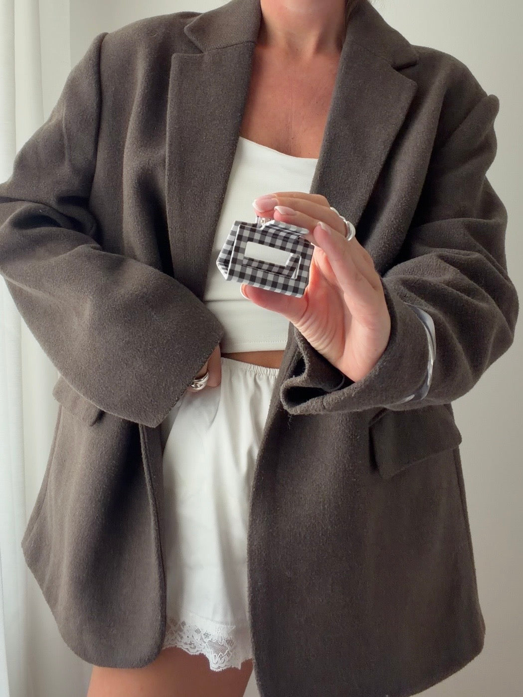 brown gingham