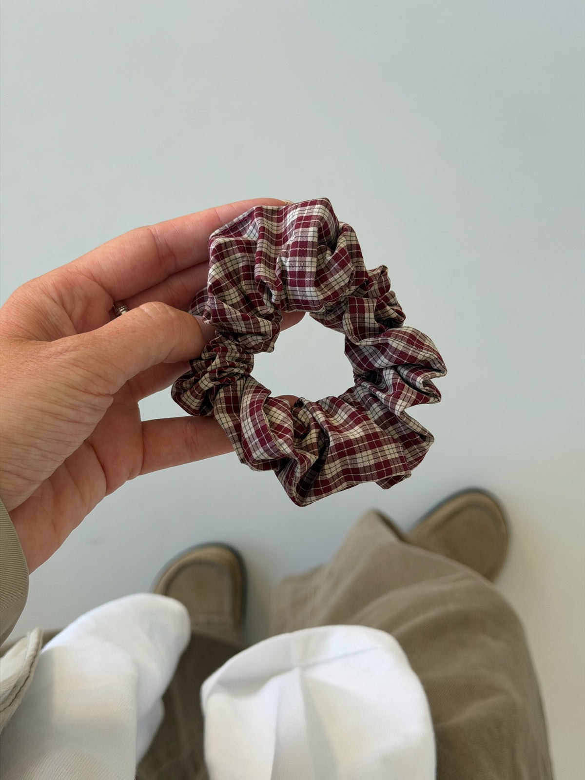 burgundy plaid
