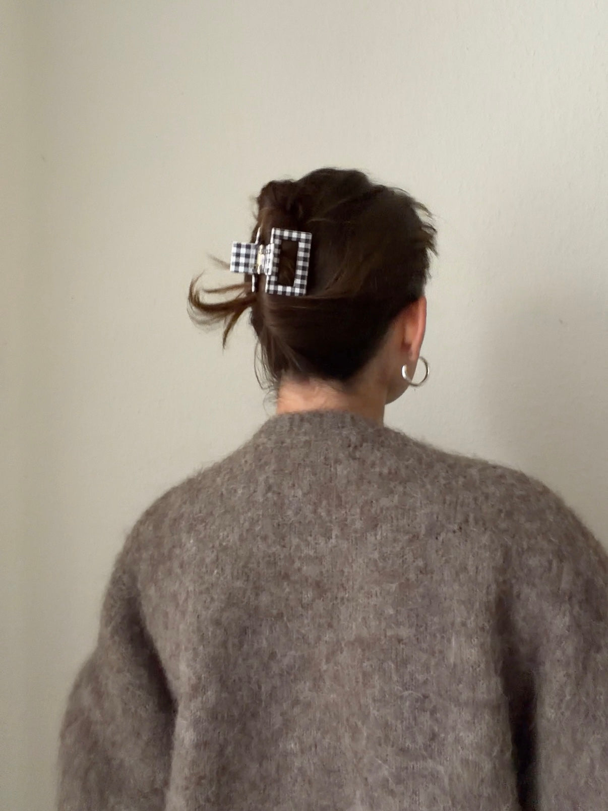 JOSEFIN CLIP in brown gingham